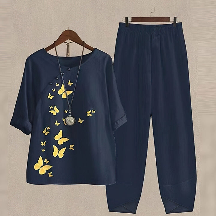 Lilou - Comfortable Shirt and Trousers Set
