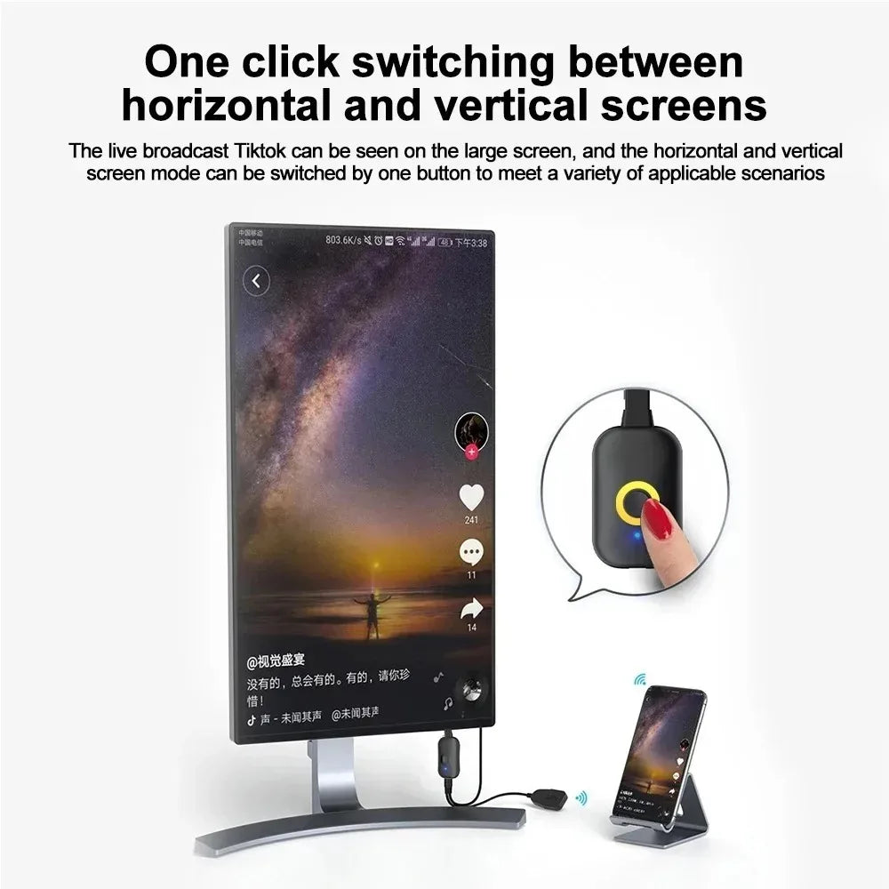 StreamCast™ – Draadloze HDMI-adapter voor telefoon, tablet & laptop