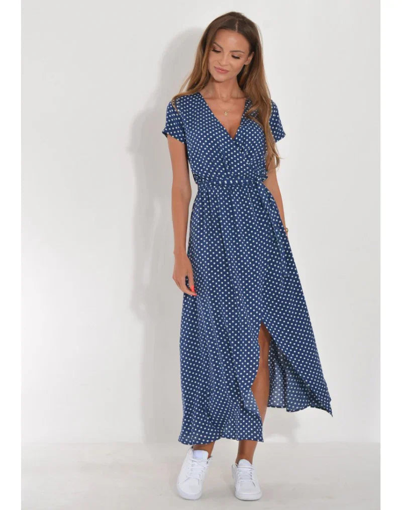 Julia™ | Elegant V-Neck Dress with a Flattering Fit