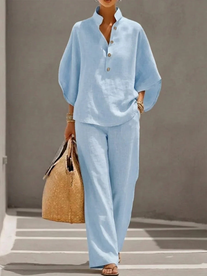 Maribel | Batwing Sleeve Wide-Leg Set
