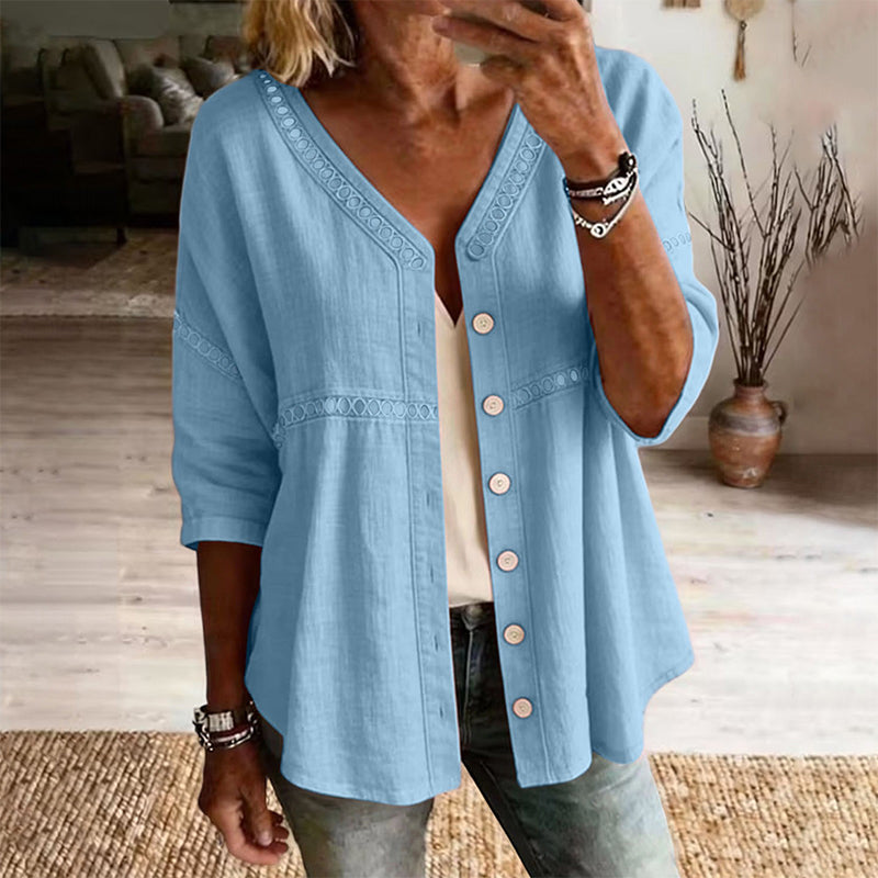 Margot | Timeless Cotton Button Blouse